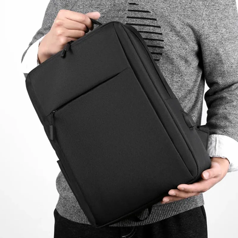 15.6 Inch Laptop Backpack with USB Charging for Men - Waterproof Travel Bag