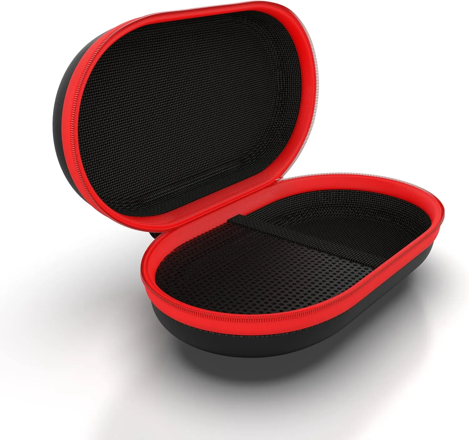 AGOZ Asthma Inhaler Medicine Travel Case Pouch Cover, Inhaler Holder with Zipper Closure and Wrist Strap (Black/Red)