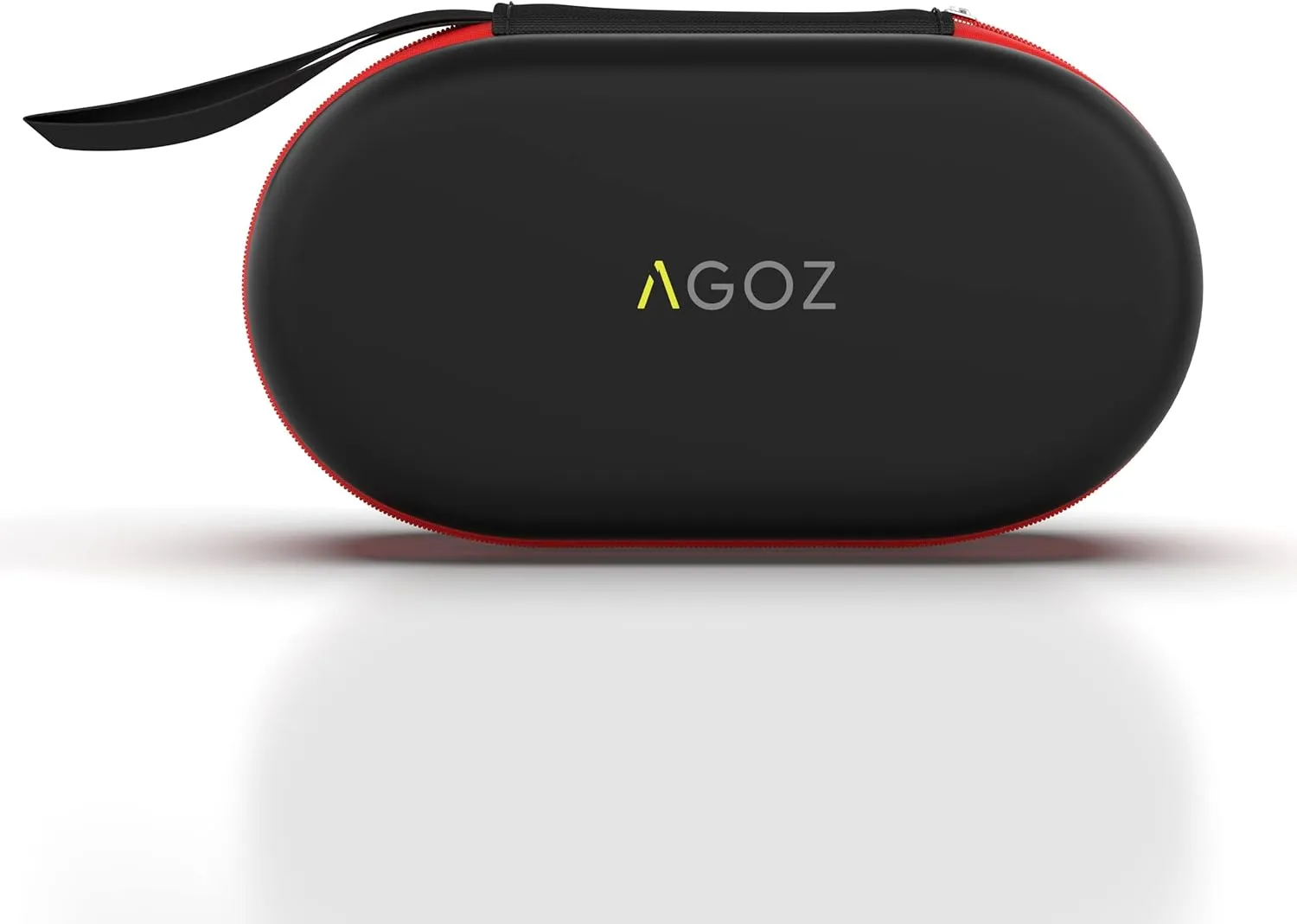 AGOZ Asthma Inhaler Medicine Travel Case Pouch Cover, Inhaler Holder with Zipper Closure and Wrist Strap (Black/Red)