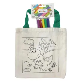 Angels Craft Tote Bag Coloring Kit - Dinosaurs