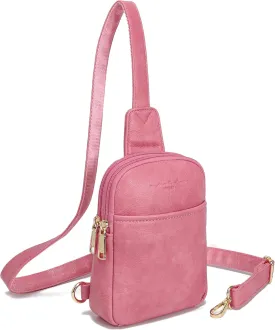 AOCINA INICAT Small Sling Bag Crossbody Vegan Leather Fanny Packs for Women Fashionable Chest Bag for Travel