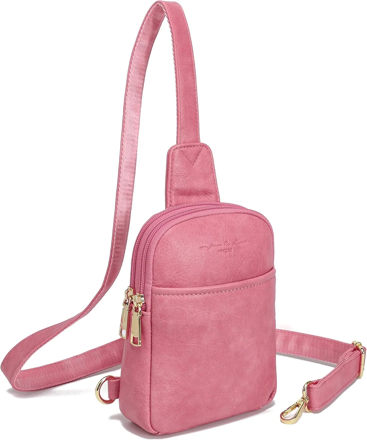 AOCINA INICAT Small Sling Bag Crossbody Vegan Leather Fanny Packs for Women Fashionable Chest Bag for Travel