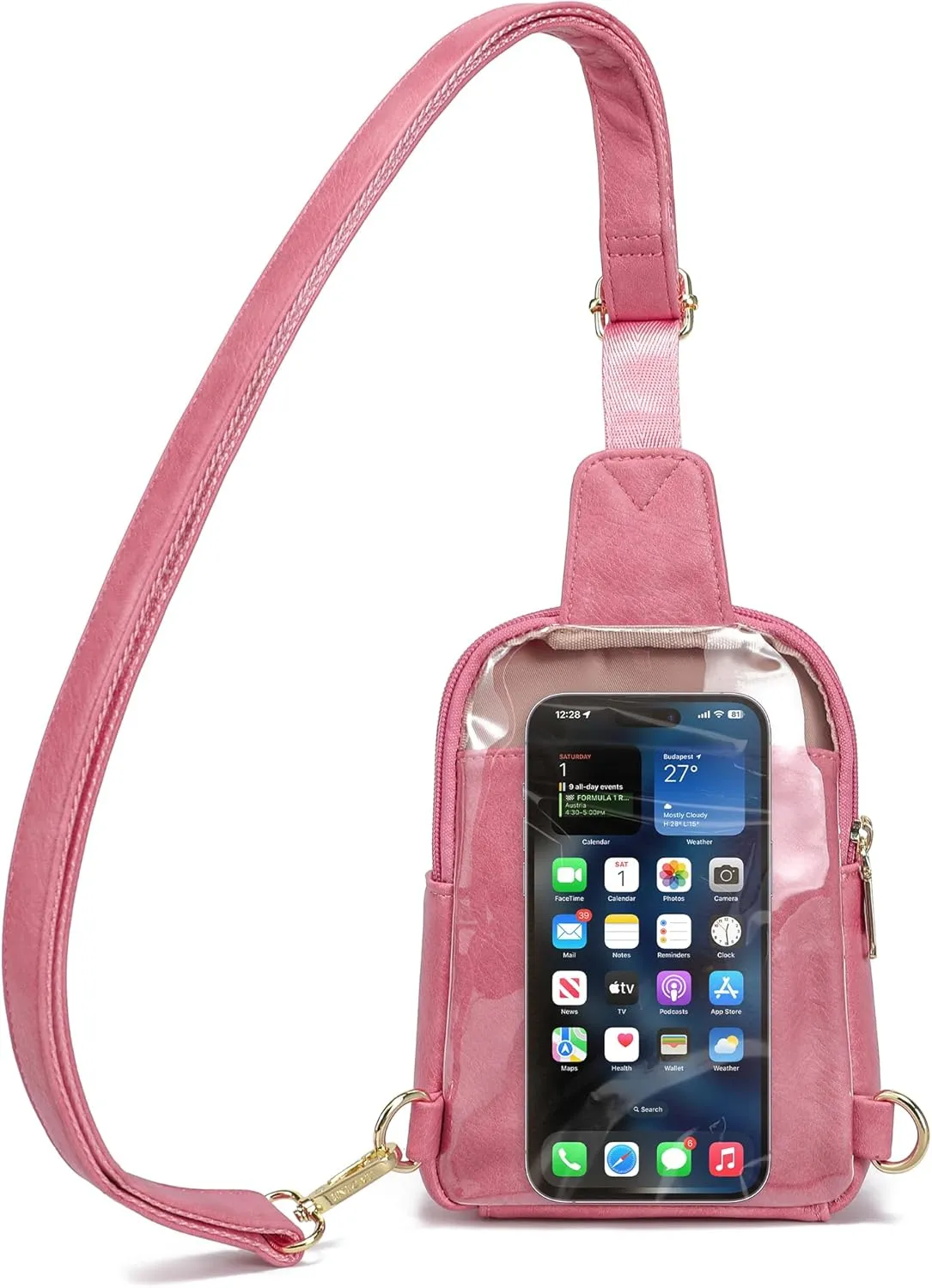 AOCINA INICAT Small Sling Bag Crossbody Vegan Leather Fanny Packs for Women Fashionable Chest Bag for Travel