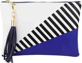 B BRENTANO Vegan Clutch Bag Pouch with Tassel Accent