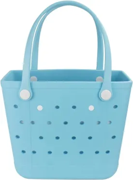 Beach Bag, Waterproof Beach Tote, Rubber Medium Tote Bag, Washable and Durable Open Handbag for Boat Pool Sports