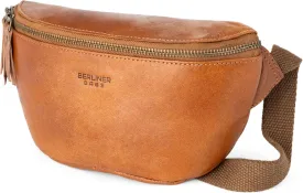 Berliner Bags Vintage Genuine Leather Fanny Pack Noah, Belt Bag, Crossbody Sling Bag for Men and Women - Brown