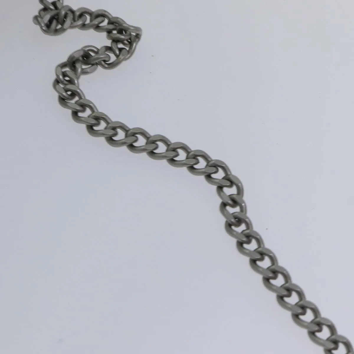 CHANEL Chain Shoulder Bag Suede Gray Silver CC Auth bs17158