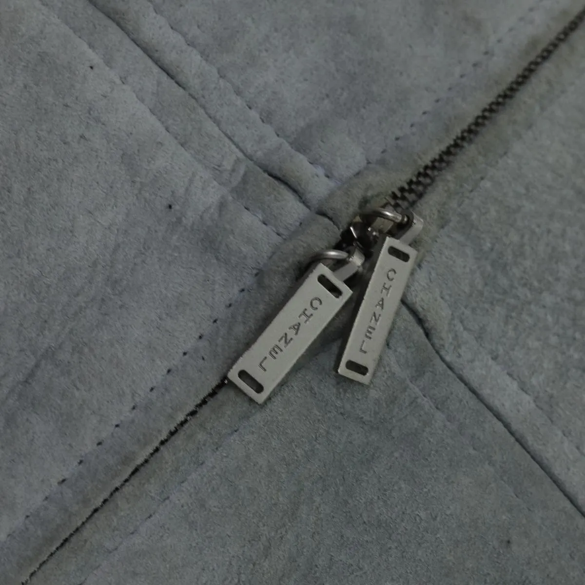 CHANEL Chain Shoulder Bag Suede Gray Silver CC Auth bs17158