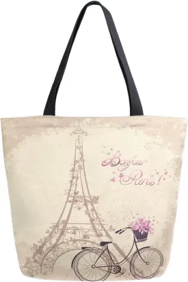 Chic Cute Fashion Style Pattern Extra Large Shoulder Tote Bag for Beach Travel Weekender Gym Grocery Shopping
