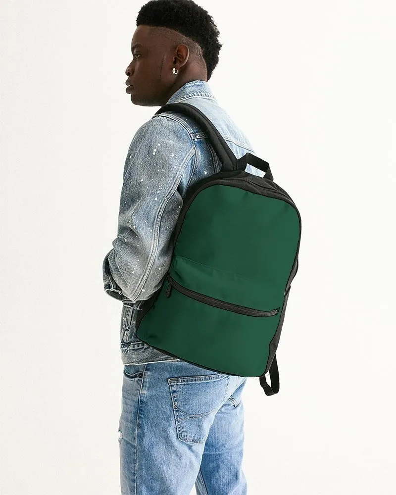 Dark Green Canvas Backpack | Dark Pastel Green | C60M0Y60K80