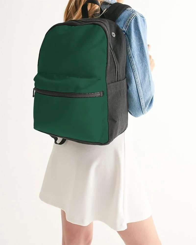 Dark Green Canvas Backpack | Dark Pastel Green | C60M0Y60K80