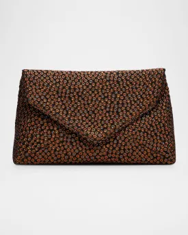 Envelope Flap Embellished Clutch Bag