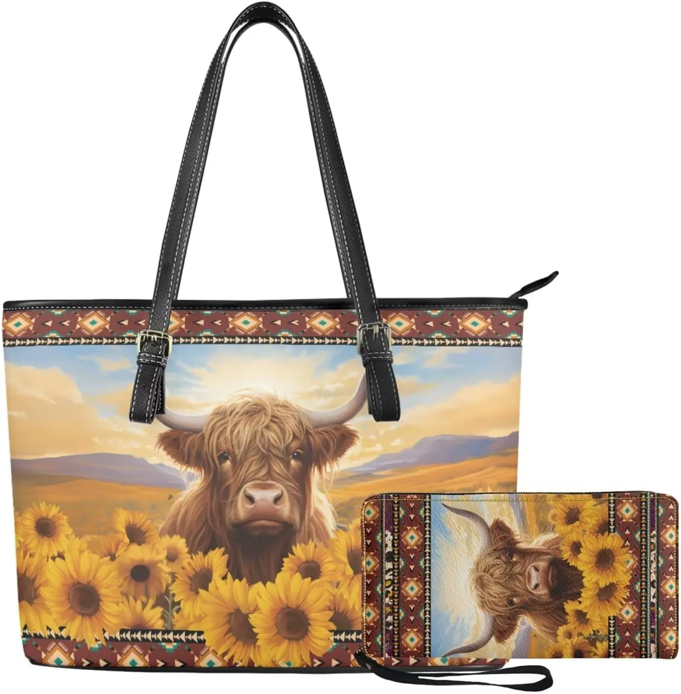Fashion Purse and Wallet Set for Women Travel Outdoor Shopping Work