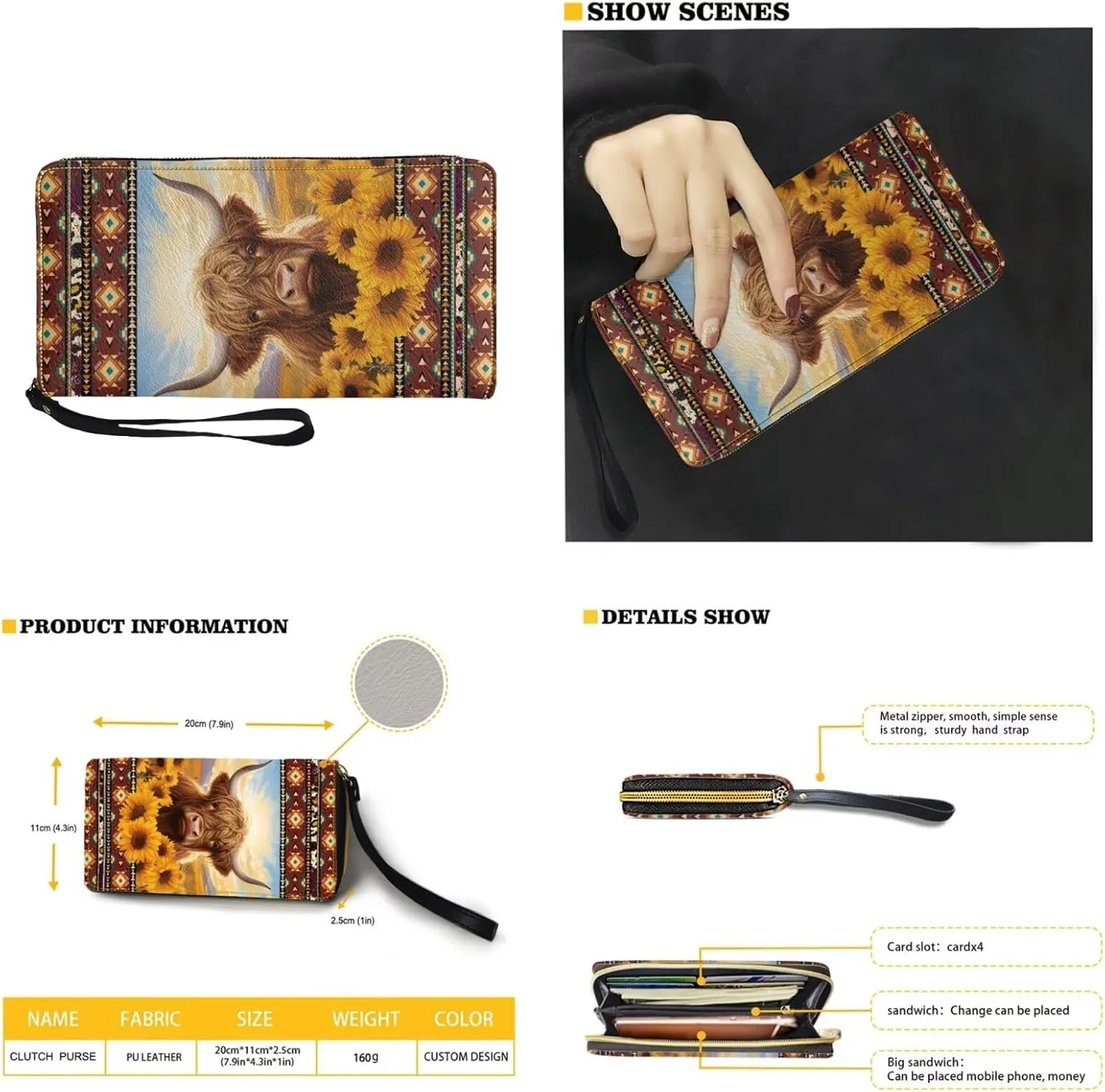 Fashion Purse and Wallet Set for Women Travel Outdoor Shopping Work