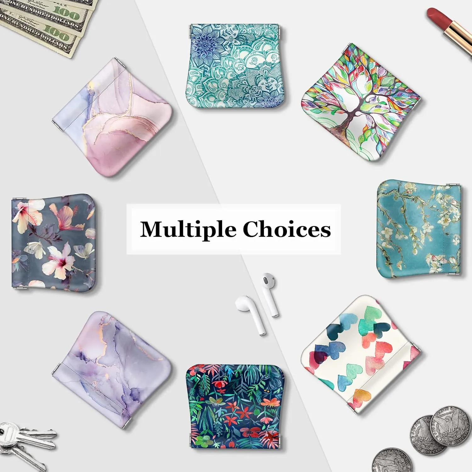 Fintie Squeeze Coin Purse, Fintie PU Leather Coin Pouch Change Holder for Woman