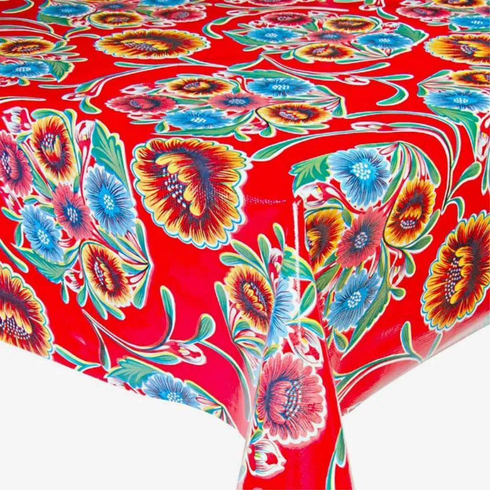 Florapola Oilcloth in red