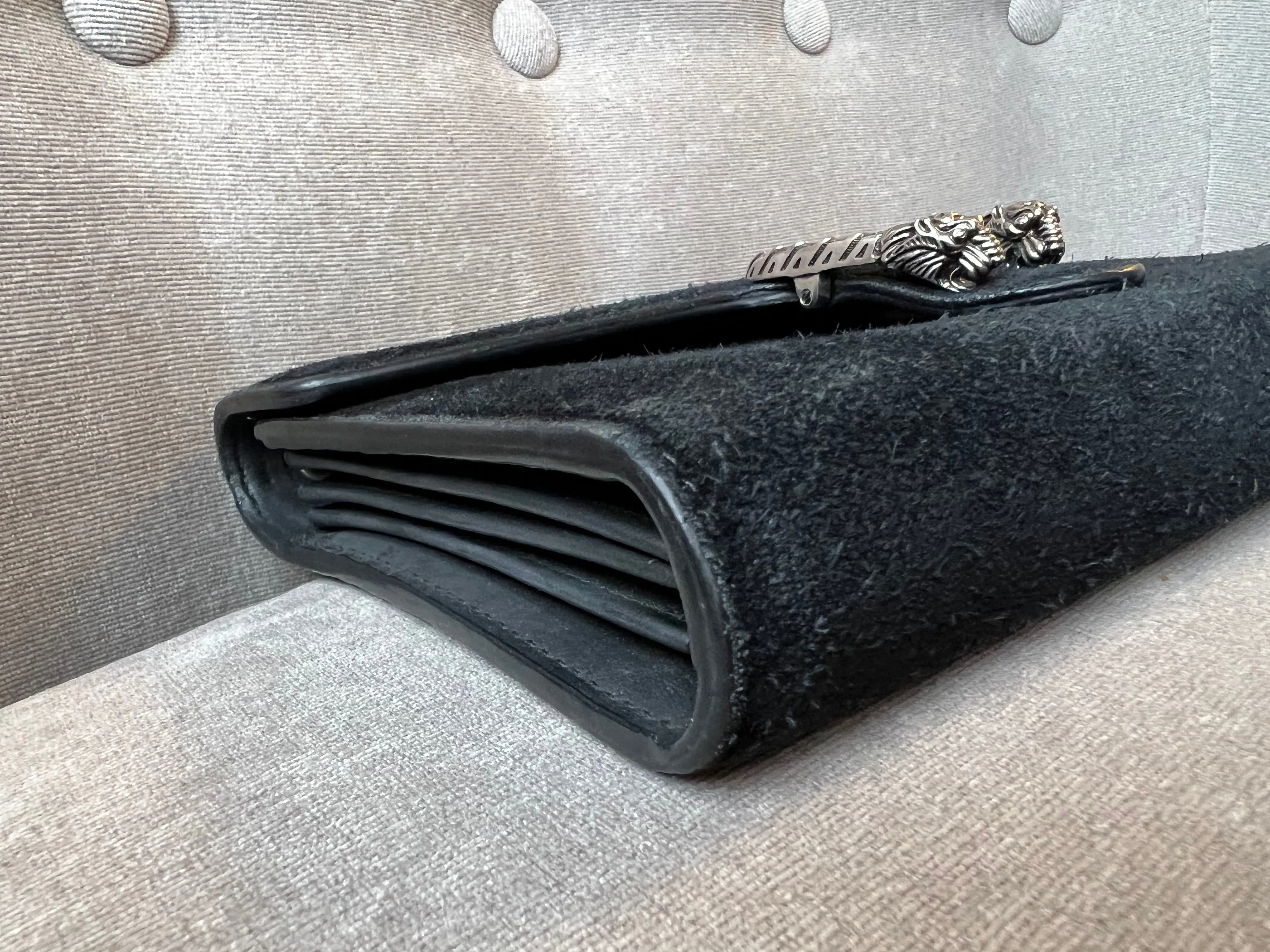 Gucci Dionysus Black Suede Mini Bag