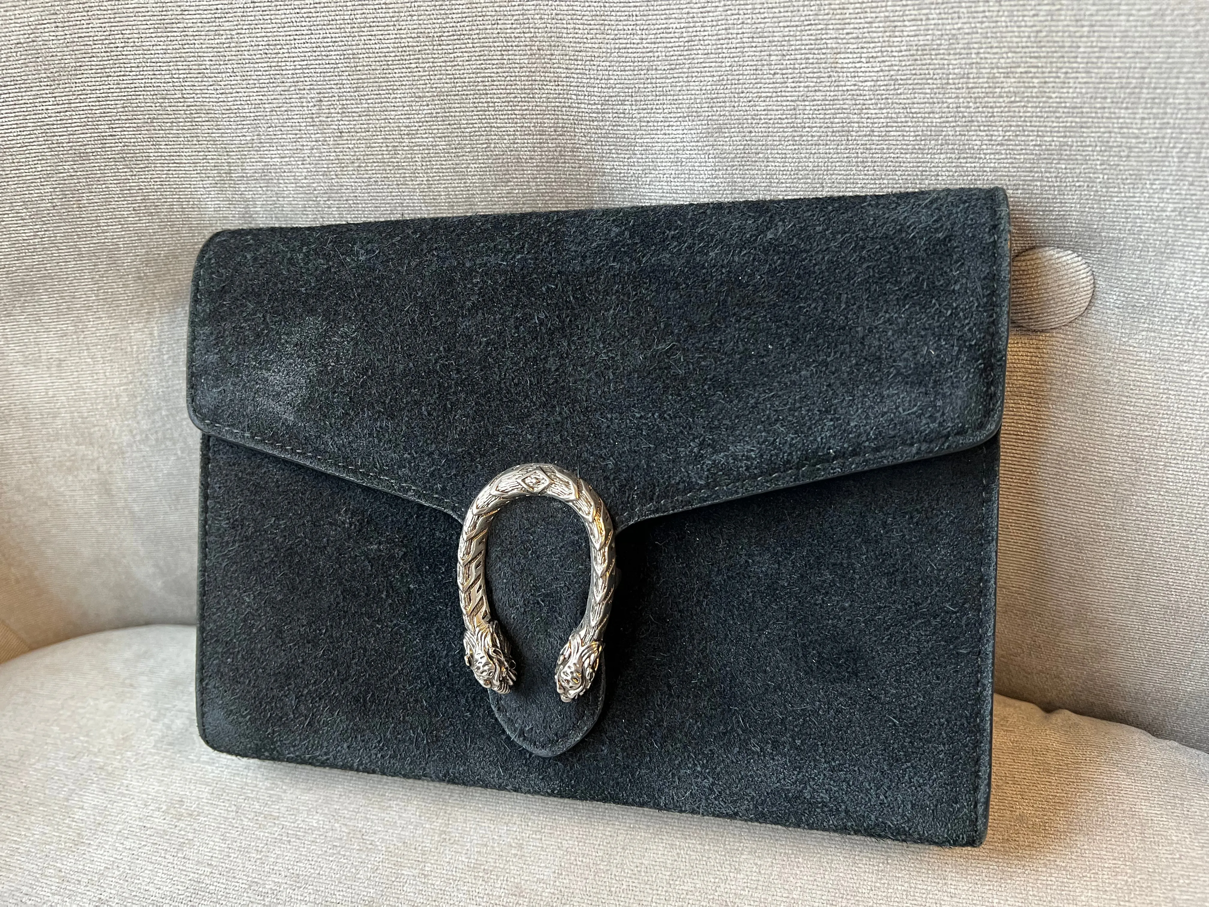 Gucci Dionysus Black Suede Mini Bag