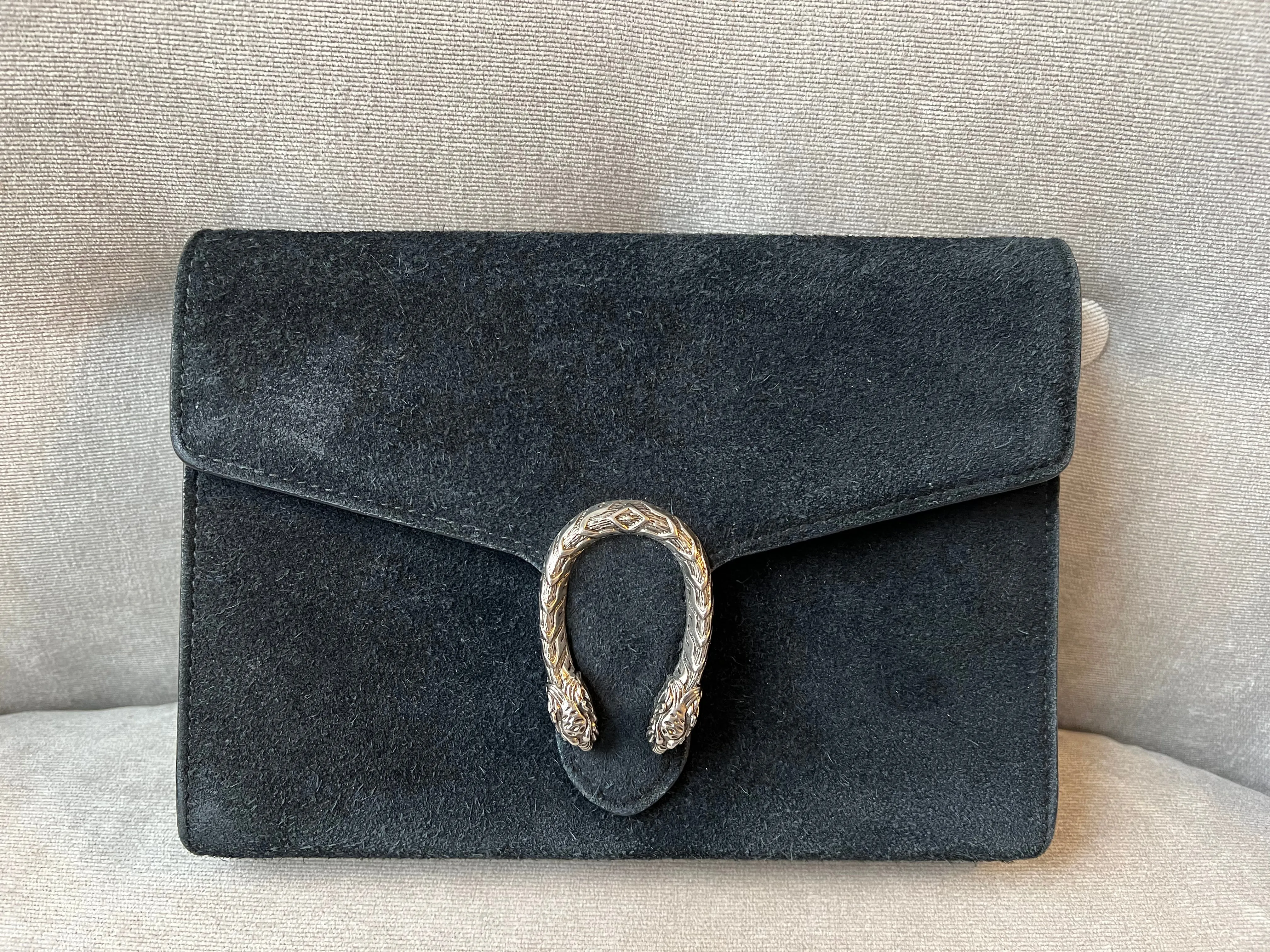 Gucci Dionysus Black Suede Mini Bag