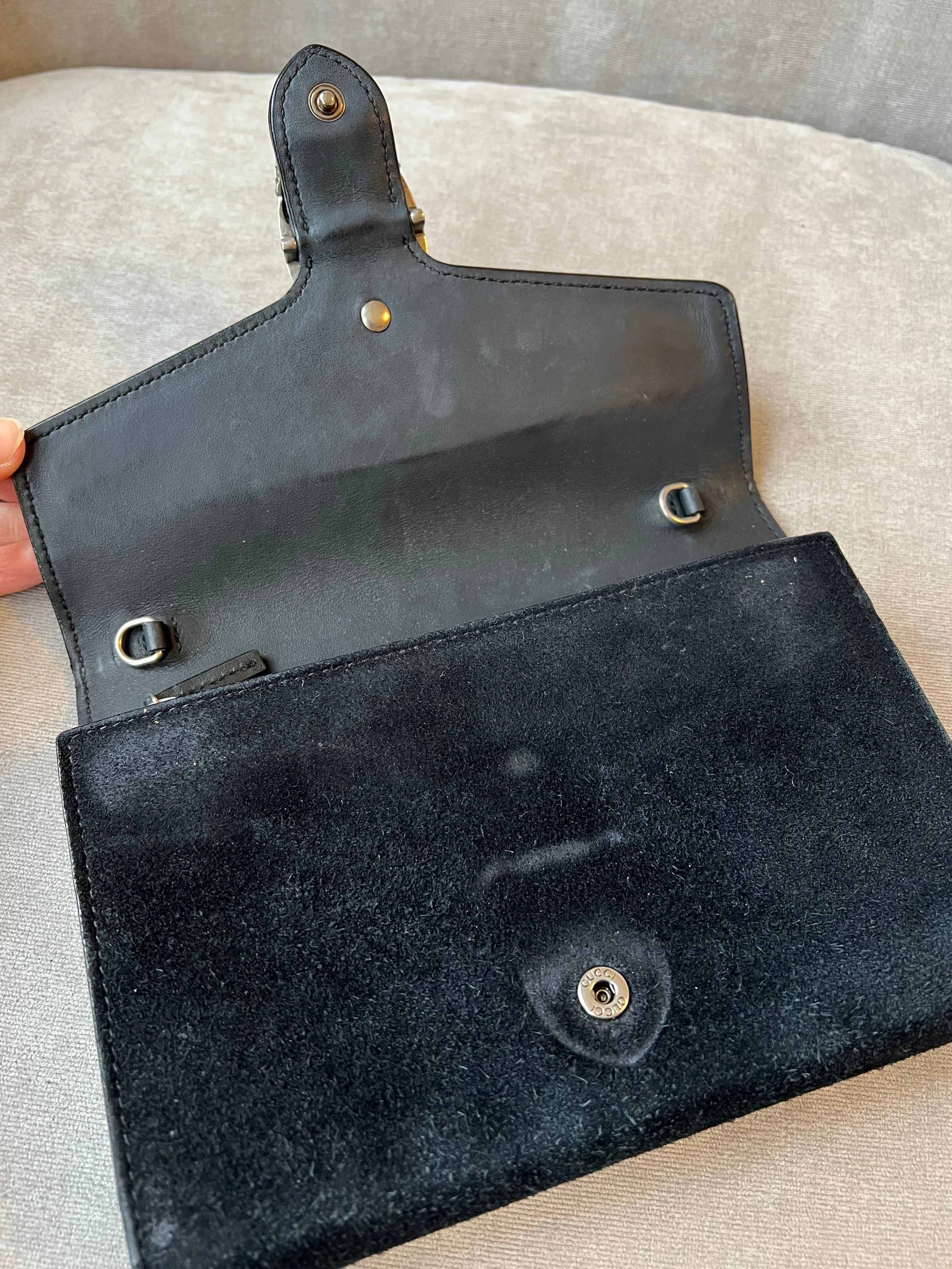 Gucci Dionysus Black Suede Mini Bag