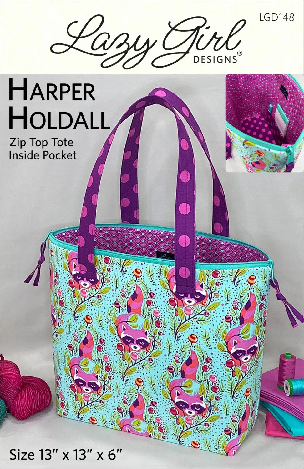 Harper Holdall Zip Top Tote