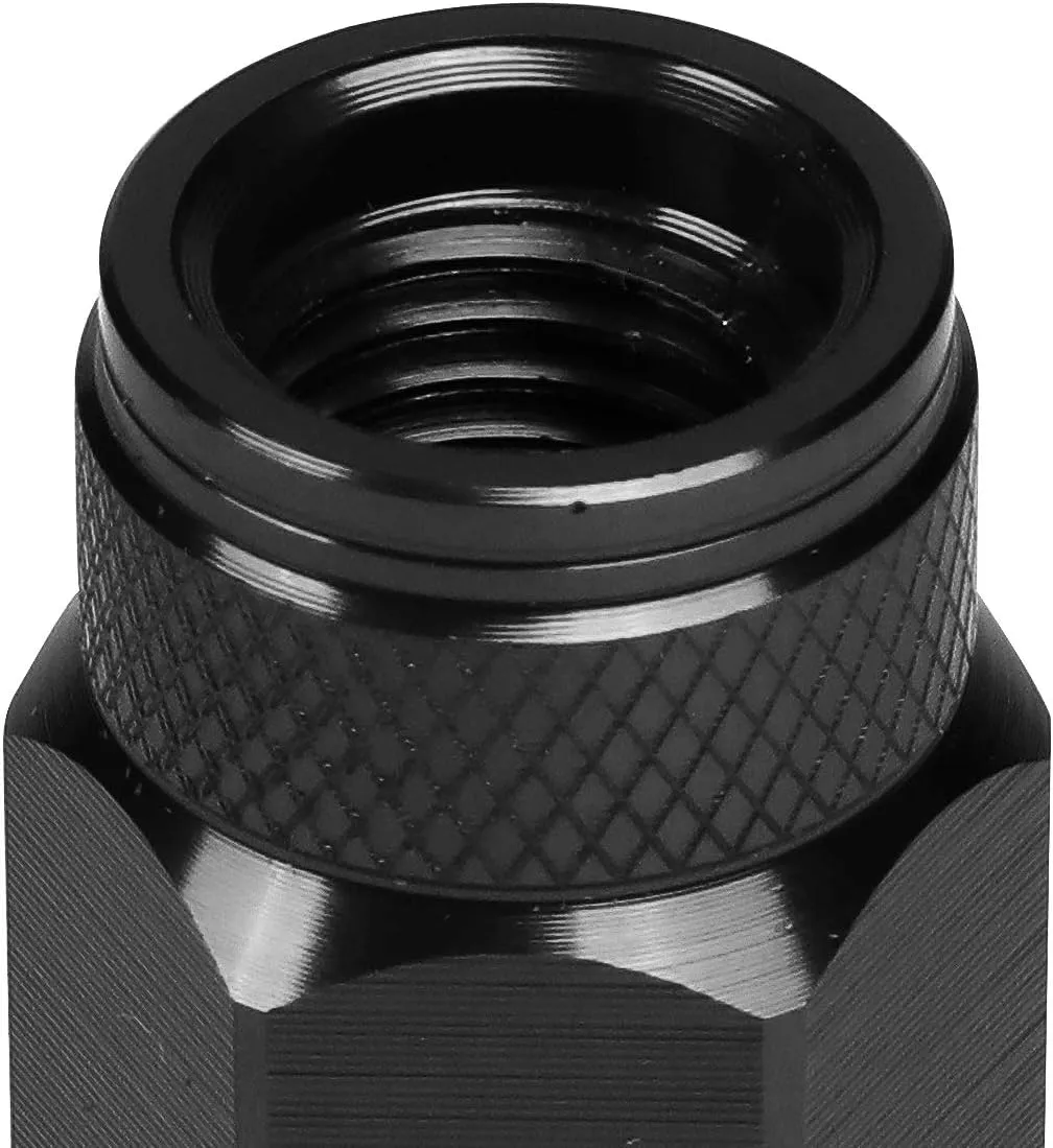 J2 Engineering LN-T7-026-15-BK 7075 Aluminum M12 x 1.5 25mm OD / 70mm 20x Lug Nut   1x Key, Black