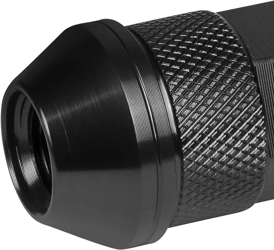 J2 Engineering LN-T7-026-15-BK 7075 Aluminum M12 x 1.5 25mm OD / 70mm 20x Lug Nut   1x Key, Black