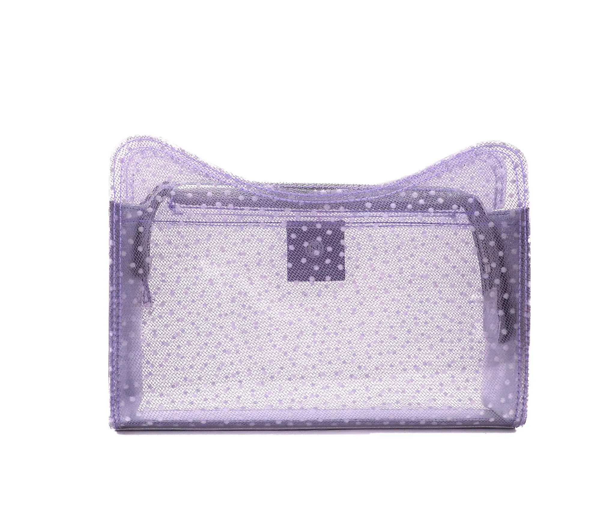 Jeffy Clutch in Lilac Tulle PVC