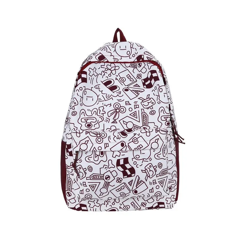 Large Capacity Graffiti Waterproof Backpack and Bags