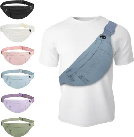 Large Fanny Pack For Women And Man Crossbody Bag Cross body Bag With Adjustable Strap For Travel Running Hiking Walking Workout Deep Grey