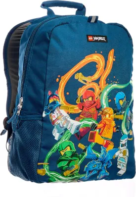 LEGO NINJAGO Kids School Backpack Bookbag, for Travel, On-the-Go, Back to School, Boys and Girls, with Adjustable Padded Straps and Fun patterns, Panel Stronger Together