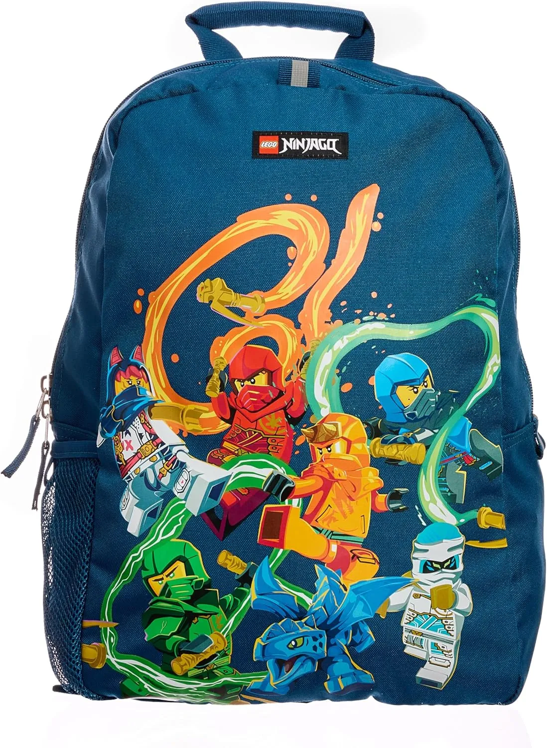 LEGO NINJAGO Kids School Backpack Bookbag, for Travel, On-the-Go, Back to School, Boys and Girls, with Adjustable Padded Straps and Fun patterns, Panel Stronger Together