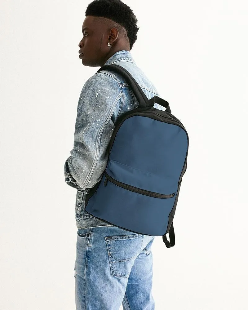 Medium Dark Blue Canvas Backpack | Medium Dark Pastel Blue | C60M30Y0K60