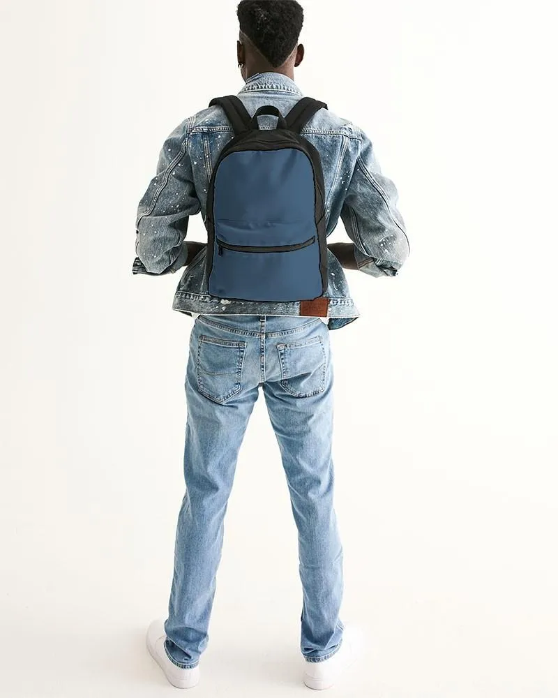 Medium Dark Blue Canvas Backpack | Medium Dark Pastel Blue | C60M30Y0K60