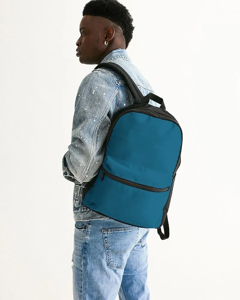 Medium Dark Cyan Canvas Backpack | Medium Dark Pure Cyan | C100M0Y0K60