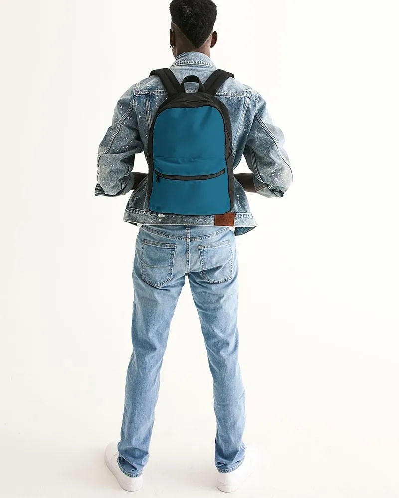 Medium Dark Cyan Canvas Backpack | Medium Dark Pure Cyan | C100M0Y0K60