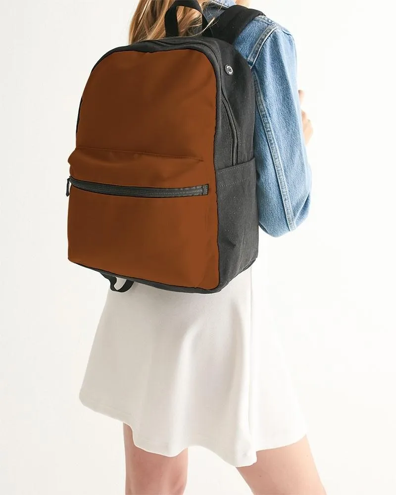 Medium Dark Orange Canvas Backpack | Medium Dark Pure Orange | C0M75Y100K60