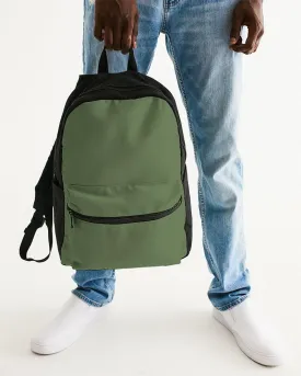 Medium Dark Warm Green Canvas Backpack | Medium Dark Pastel Warm Green | C30M0Y60K60