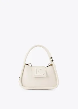 Mini crossbody bag with piping and logo