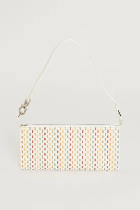 Multicoloured Woven Preowned Shoulder Bag