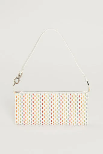 Multicoloured Woven Preowned Shoulder Bag