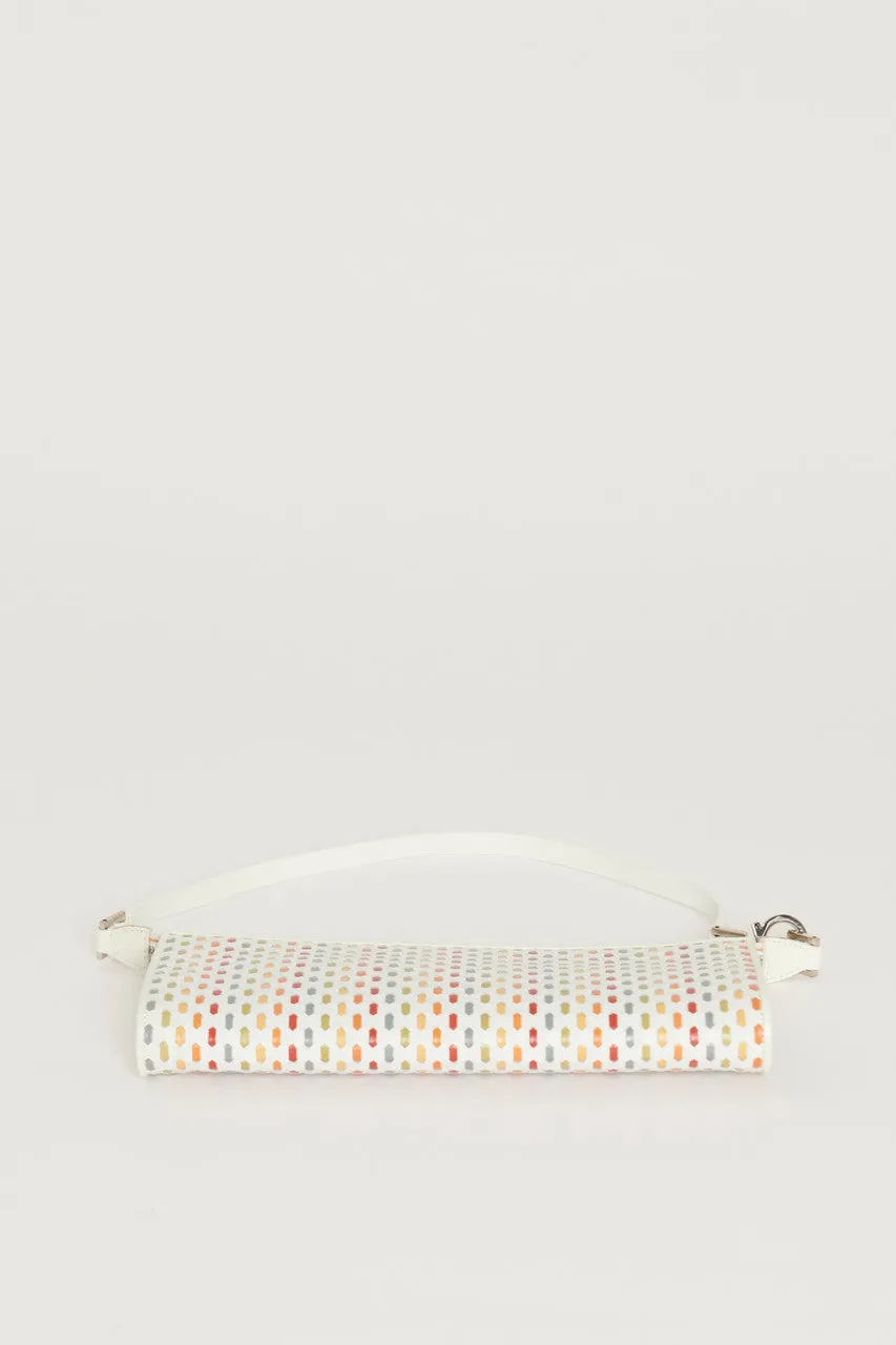 Multicoloured Woven Preowned Shoulder Bag