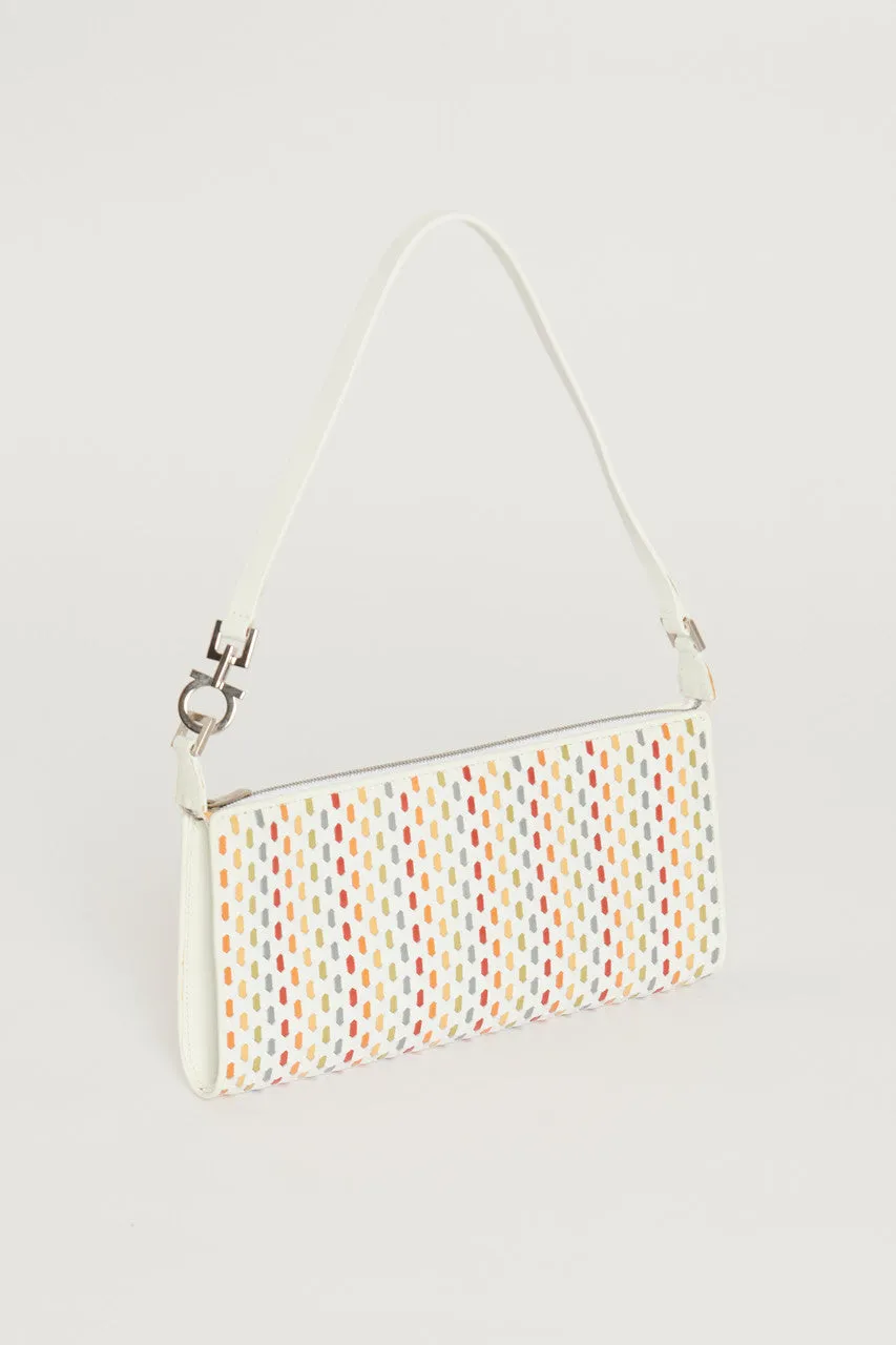 Multicoloured Woven Preowned Shoulder Bag