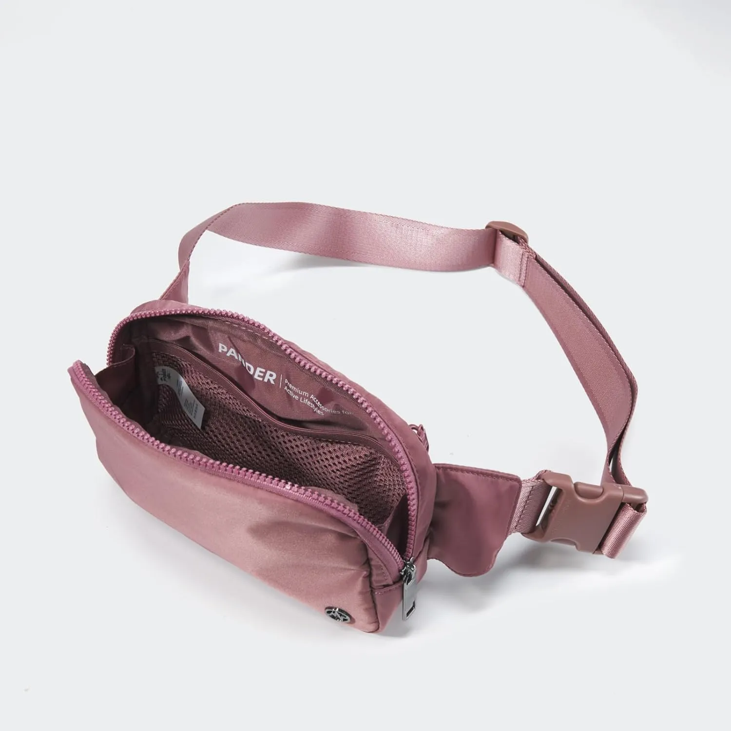 Pander Belt Bag Large 2L, Nylon Fanny Pack Purse for Women and Men with Adjustable Strap