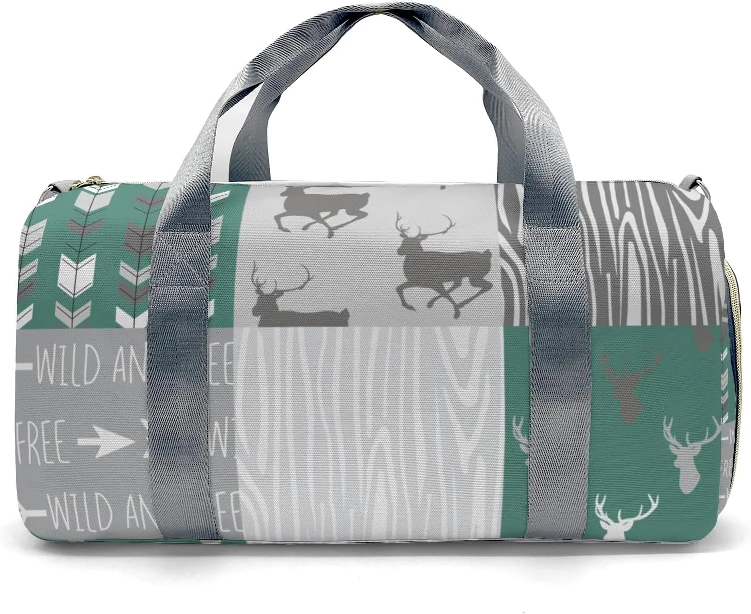 Personalized Woodland Animal Deer Customized Multi-functional Handbag Travel Bag, Unisex Portable Travel Bag, Sports and Fitness Duffel Bag, Short Trip Storage Bag
