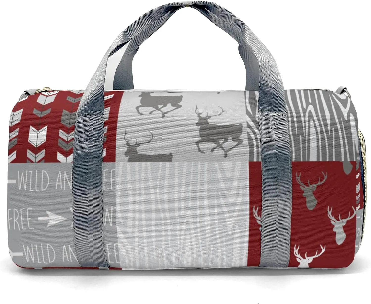 Personalized Woodland Animal Deer Customized Multi-functional Handbag Travel Bag, Unisex Portable Travel Bag, Sports and Fitness Duffel Bag, Short Trip Storage Bag