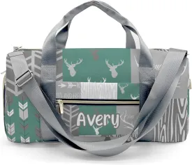 Personalized Woodland Animal Deer Customized Multi-functional Handbag Travel Bag, Unisex Portable Travel Bag, Sports and Fitness Duffel Bag, Short Trip Storage Bag Personalized Woodland Animal Deer Customized Multi-functional Handbag Travel Bag, Unisex Portable Travel Bag, Sports and Fitness Duffel Bag, Short Trip Storage Bag