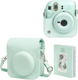 Protective Case for Fujifilm Instax Mini 12 Instant Camera -with Light-Sensitive Holes, Lower Right Lens Fit, Specially Designed for Mini 12 Camera (Mint Green)