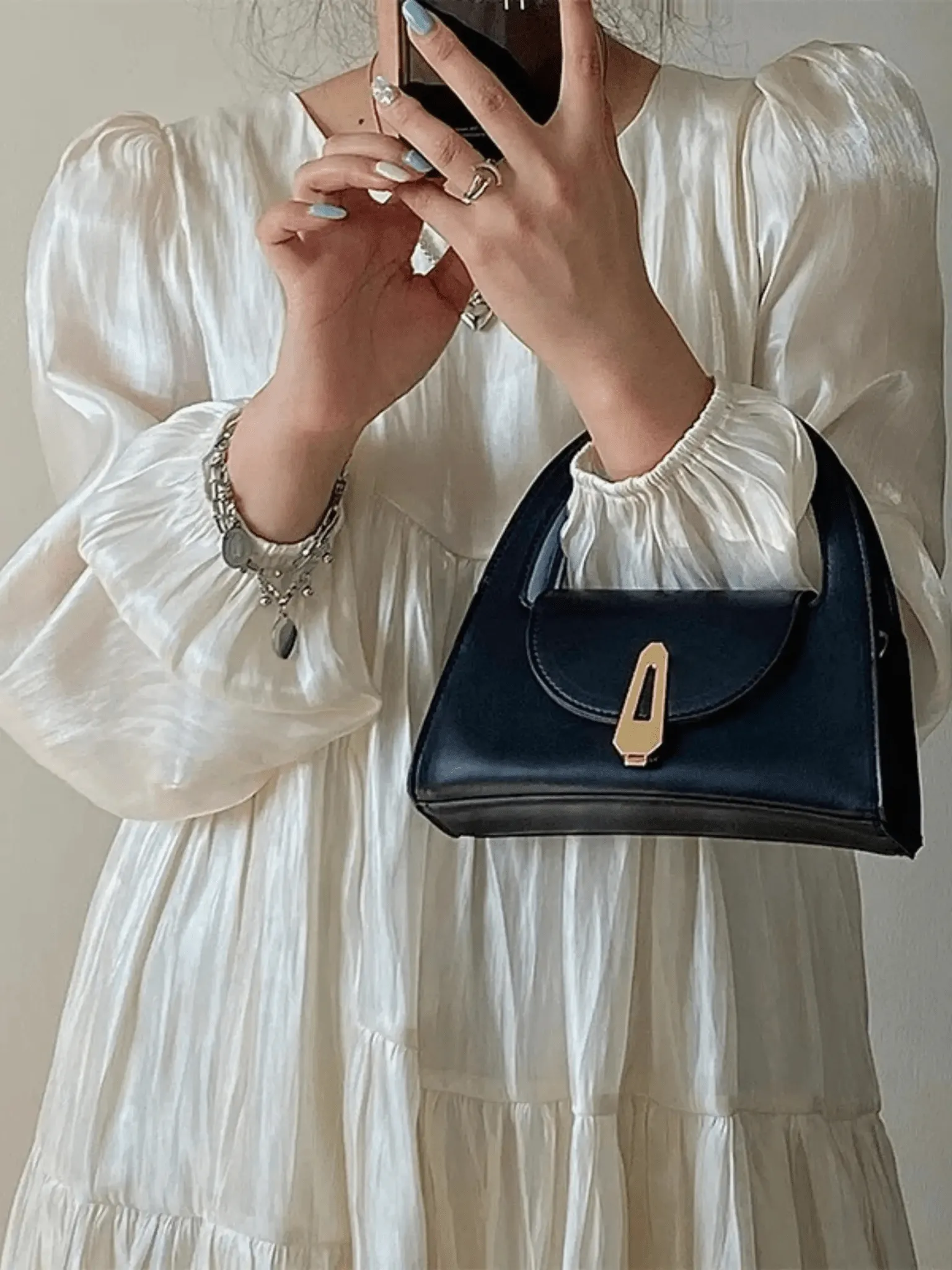 Rebekah | Structured Mini Handbag with Gold Accent