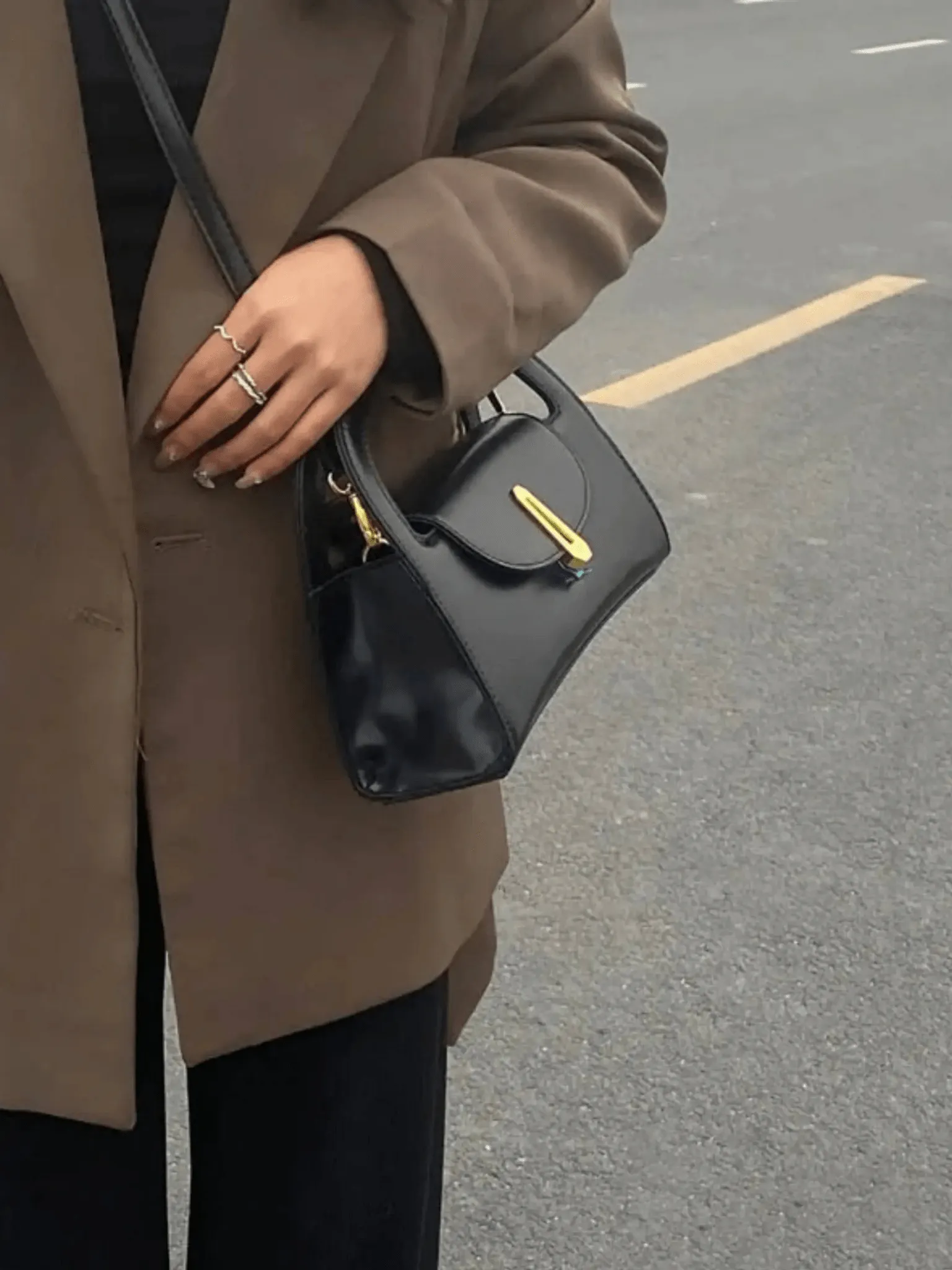 Rebekah | Structured Mini Handbag with Gold Accent